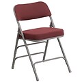 Flash Furniture Hercules Curved Triple-Braced, Double-Hinged Fabric-Upholstered Metal Folding Chair