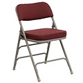 Flash Furniture Hercules Curved Triple-Braced Double-Hinged Fabric Upholstered Metal Folding Chair, (HAMC320AFBG)
