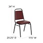 Flash Furniture HERCULES Traditional Metal Stacking Banquet Chair, Silver Vein Frame (FDBHF2BYVYL)