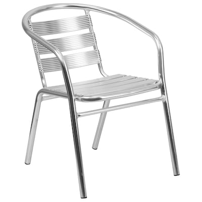 Flash Furniture Lila Aluminum Stacking Chair, Gray (TLH1)