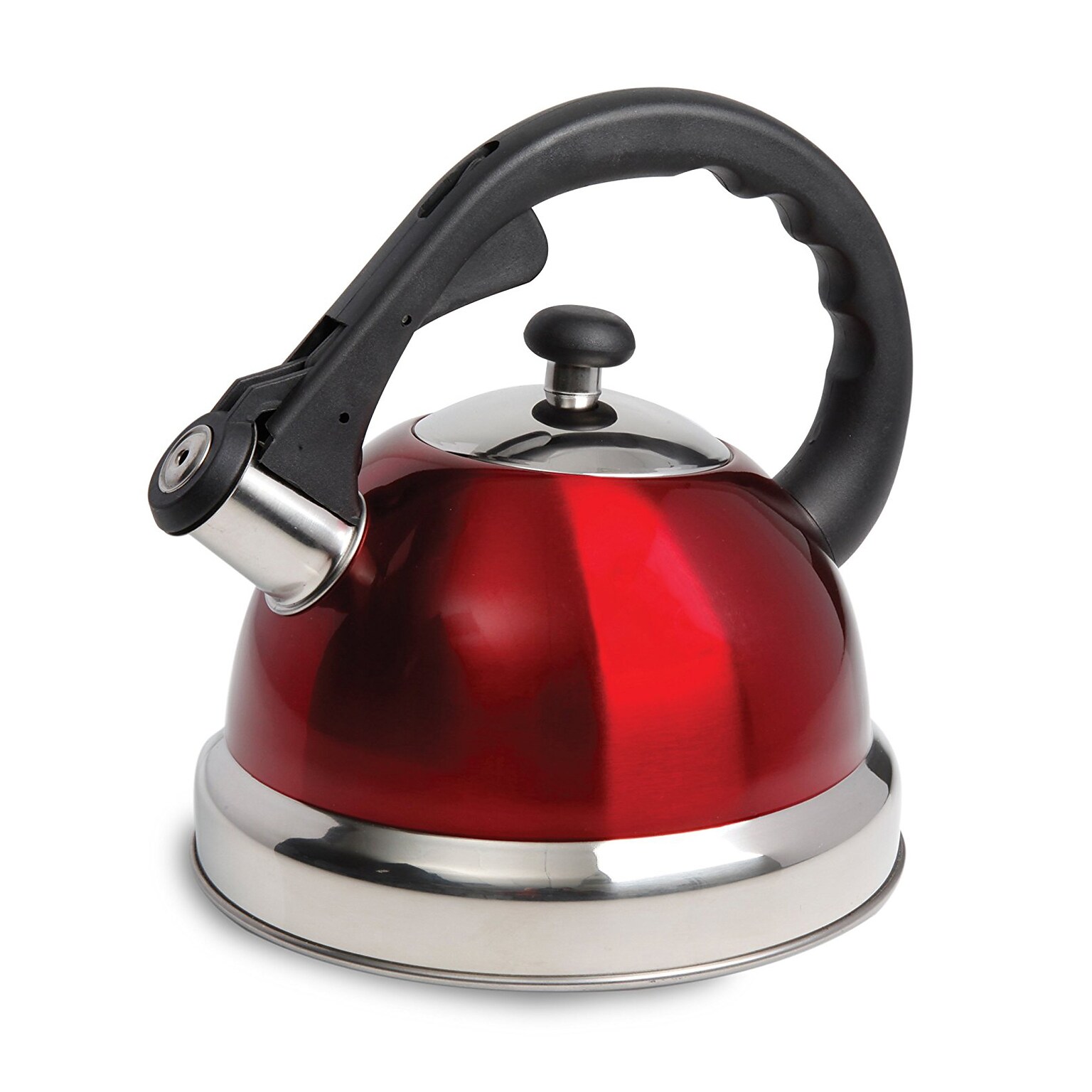 Mr. Coffee Claredale 1.7 Qt Whistling Tea Kettle, Red