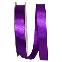 JAM Paper Single Faced Satin Ribbon, 7/8W x 100 yds., Purple (52640341401)
