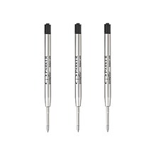 Parker Quinkflow Ballpoint Pen Refill, 0.7 mm, Medium Point, Black Ink, 3/Pack (2119151)