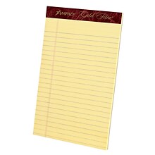 Ampad Gold Fibre Notepads, 5 x 8, College Ruled, Canary, 50 Sheets/Pad, 12 Pads/Pack (TOP 20-004R)