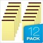 Ampad Gold Fibre Notepads, 8.5" x 14", Wide Rule, Canary, 50 Sheets/Pad, 12 Pads/Pack (TOP 20-030R)