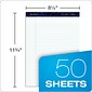 Ampad Gold Fibre Notepads, 8.5" x 11.75", Wide Ruled, White, 50 Sheets/Pad, 4 Pads/Pack (TOP20-031R)