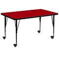 Flash Furniture Rectangle Activity Table, Red (XUA3672RECRDTPC)