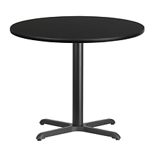 Flash Furniture 36 Round Dining Table Top, Black (XURD36BKT3030)