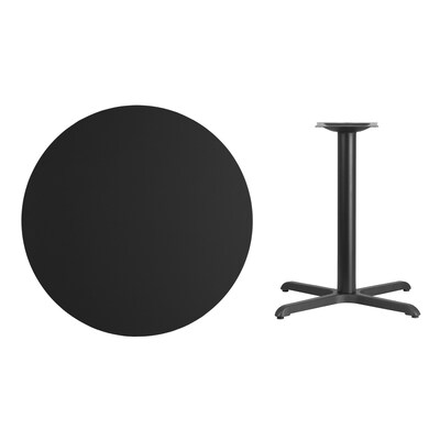 Flash Furniture 36'' Round Dining Table Top, Black (XURD36BKT3030)