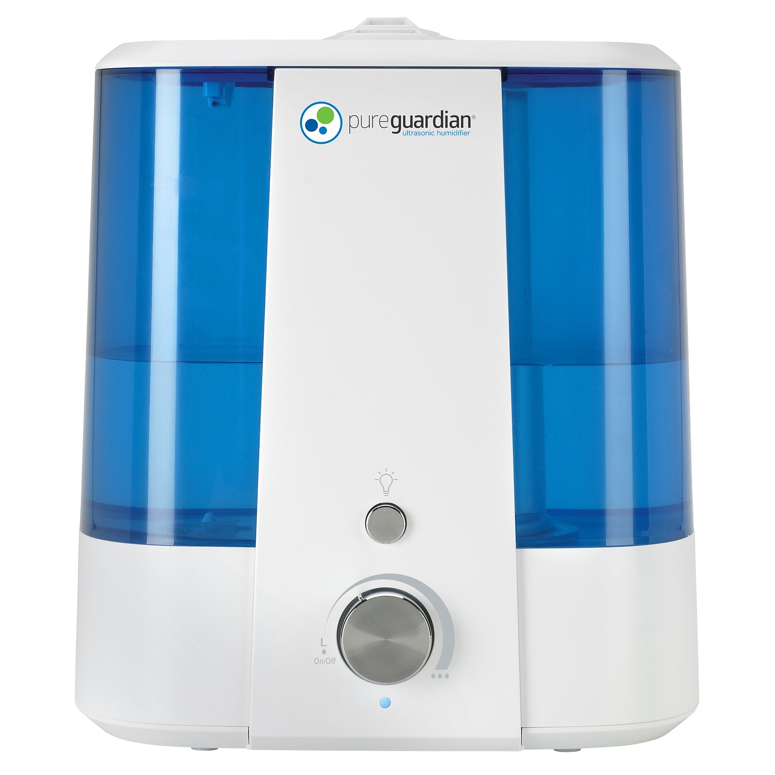 PureGuardian Ultrasonic Cool Mist Console Humidifier, 1.5-Gallon, White/Blue (H1175WCA)