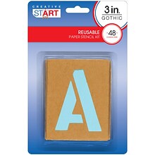 Creative Start Cardboard Stencils 3H 192 Count, Pack of 4 (098162PK4)