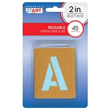 Creative Start Cardboard Stencils 2H, 180 Count, 4 Pack (098163PK4)