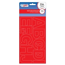 Creative Start Self-Adhesive 2H Letters Numbers, and Characters, Red, 768 Count, 3 Pack (098140PK3)