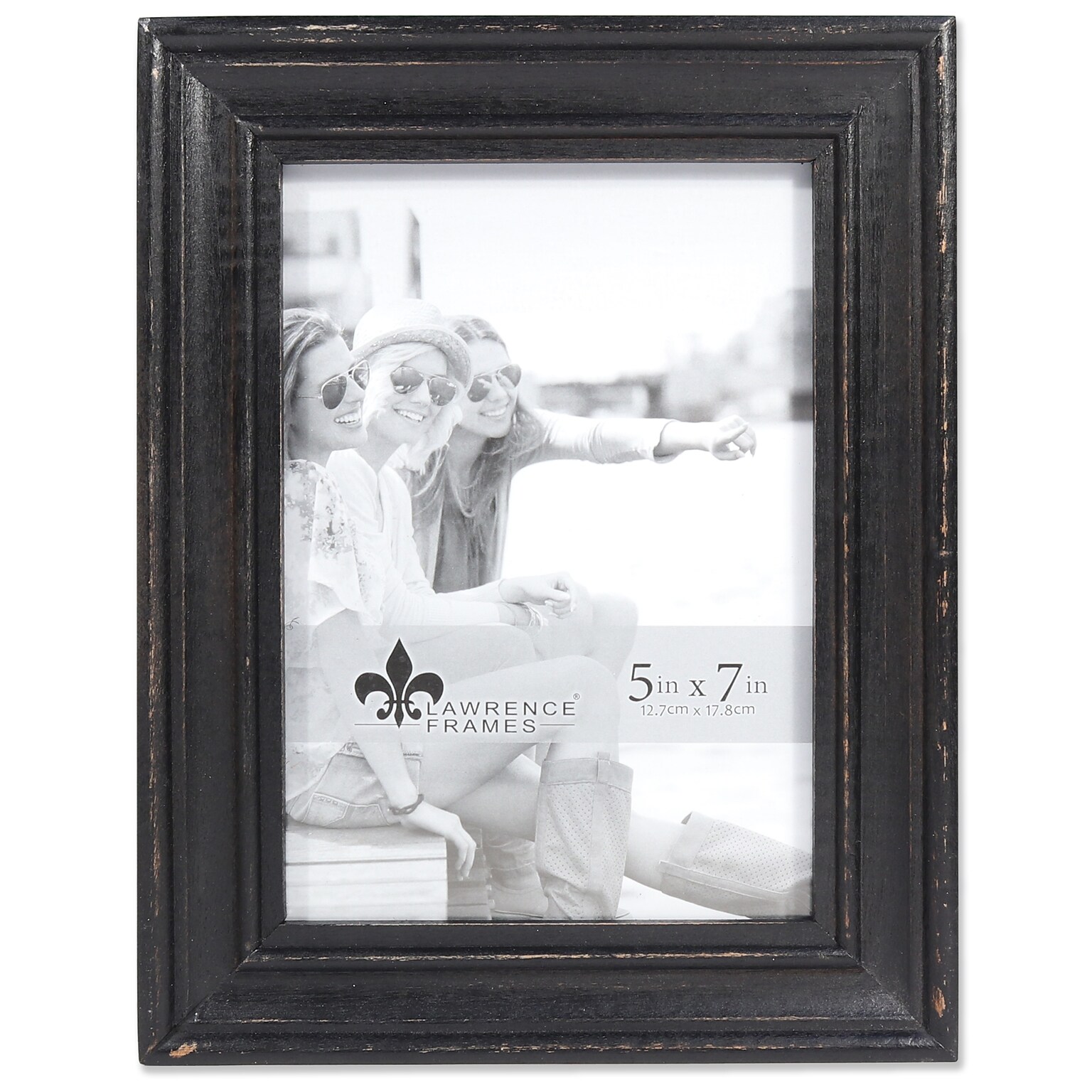 Lawrence Frames 5W x 7H Durham Weathered Black Wood Picture Frame (746557)