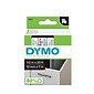 DYMO D1 Standard 45010 Label Maker Tape, 1/2" x 23', Black on Clear (45010)