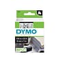 DYMO D1 Standard 41913 Label Maker Tape, 3/8" x 23', Black on White (41913)