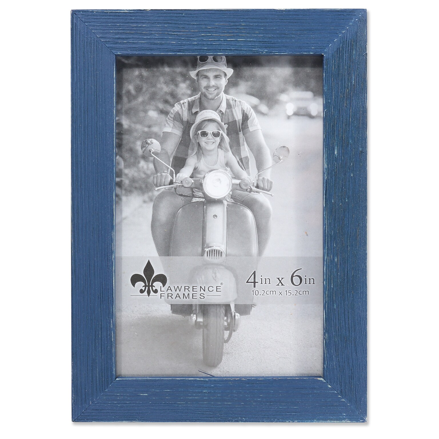 Lawrence Frames 4W x 6H Charlotte Weathered Navy Blue Wood Picture Frame (745746)