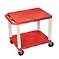 H. Wilson® 26"H Tuffy Plastic Utility Carts; Red