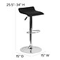 Flash Furniture Contemporary Vinyl Low Back Barstool, Adjustable Height, Black (DS801CONTBK)