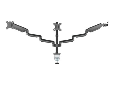 Mount-It! Adjustable Triple Monitor Mount with Gas Spring Arms, Up to 27, Black (MI-4753B)