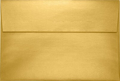 LUX A10 Invitation Envelopes (6 x 9 1/2) 50/Pack, Gold Metallic (4590-07-50)
