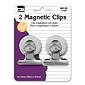 CLI Magnetic Spring Clips 1-1/4", Silver, 2/Pack, 24 Packs (CHL80125-24)
