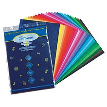 Spectra Deluxe Bleeding Art Tissue, 25 Colors, 12 x 18, Grade PK+, 50 Sheets/Pack, 6 Packs/Bundle