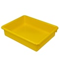 Romanoff Stowaway® Plastic 3 Letter Tray (No Lid), Yellow, Pack of 3 (ROM15103-3)