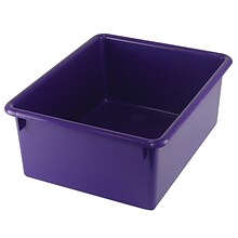 Romanoff Stowaway Plastic 5 Letter Box (No Lid), Purple, Pack of 3 (ROM16106-3)