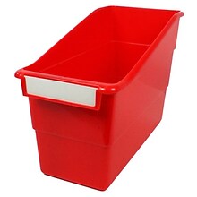 Romanoff Plastic Tattle® Shelf File, 11.75 x 7.5 x 5.5, Red, Pack of 6 (ROM77202-6)