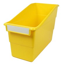 Romanoff Plastic Tattle® Shelf File, 11.75 x 7.5 x 5.5, Yellow, Pack of 6 (ROM77203-6)