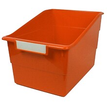 Romanoff Plastic Tattle® Wide Shelf File, 11 x 8 x 7.5, Orange, Pack of 3 (ROM77309-3)