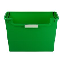 Romanoff Plastic Desk Top Organizer, 14 x 6 x 10, Green, Pack of 3 (ROM77605-3)