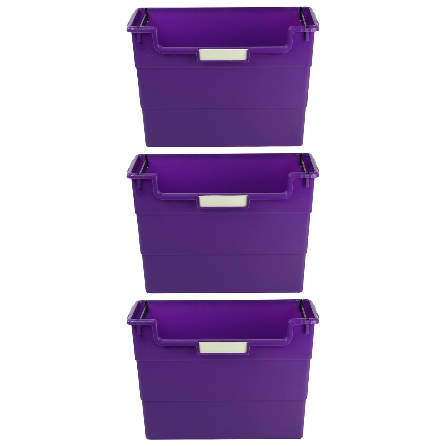 Romanoff Plastic Desk Top Organizer, 14 x 6 x 10, Purple, Pack of 3 (ROM77606-3)