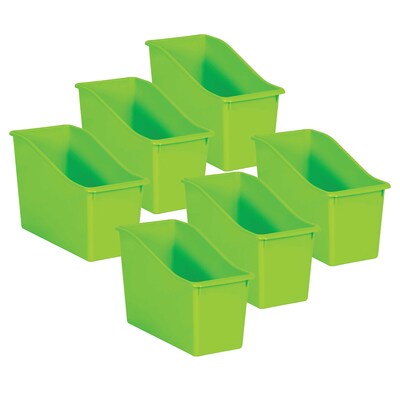 Teacher Created Resources® Plastic Book Bin , 5.5 x 11.38 W x 7.5, Lime, Pack of 6 (TCR20388-6)