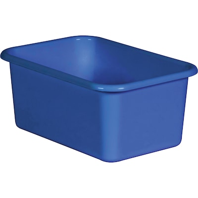Teacher Created Resources® Plastic Storage Bin, Small, 7.75" x 11.38" x 5" , Blue, Pack of 6 (TCR20393-6)
