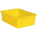 Teacher Created Resources® Plastic Storage Bin, Large, 16.25 x 11.5 x 5, Yellow, Pack of 3 (TCR20