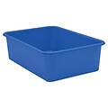 Teacher Created Resources® Plastic Storage Bin, Large, 16.25 x 11.5 x 5, Blue, Pack of 3 (TCR2041