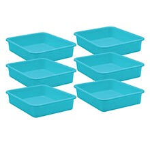 Teacher Created Resources® Plastic Letter Tray, 14 x 11.5 x 3, Teal, Pack of 6 (TCR20435-6)
