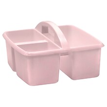 Teacher Created Resources® Plastic Storage Caddy, 9 x 9.25 x 5.25, Pink Blush, Pack of 6 (TCR2044