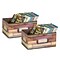 Teacher Created Resources Vinyl Storage Bin, 8 x 11 x 5, Reclaimed Wood Design, Pack of 2 (TCR209