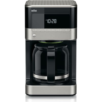 BRAUN BrewSense 12 Cups Automatic Drip Coffee Maker, Stainless/Black (KF7150BK)