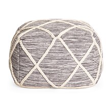 Anji Mountain Fabric Pouf Ottoman, Gray (AMBPF053-2014)