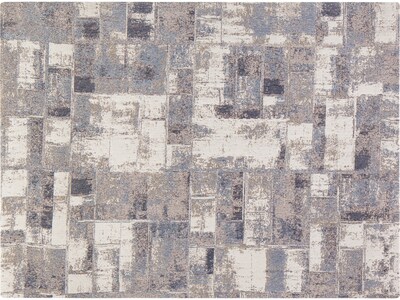 Anji Mountain Rugd Aarhus Carpet & Hard Floor Chair Mat, 36 x 48, Gray/White (AMB9007)
