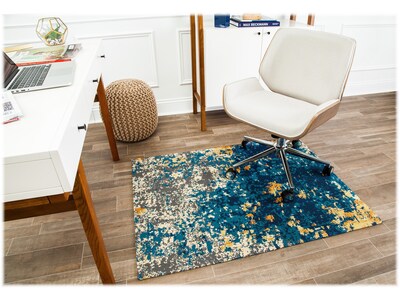 Anji Mountain Rugd Bilbao 36 x 48 Rectangular Chair Mat for Carpet & Hard Floor, Polyester (AMB90