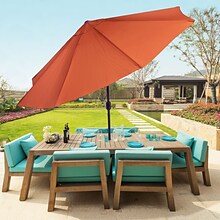 Pure Garden 10 Tilt Patio Umbrella Terracotta (M150065)