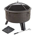 Pure Garden 26 Round Fire Pit Black (M150075)