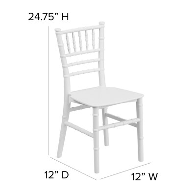 Flash Furniture Resin Kids Chiavari Chair, White (LEL7KWH)