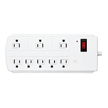 V7 Eight-Outlet Surge Protector, 8 ft, White  (5ZV105)