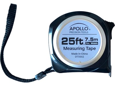 Apollo Tools 25 Tape Measure, Nylon-Coated (DT5002)